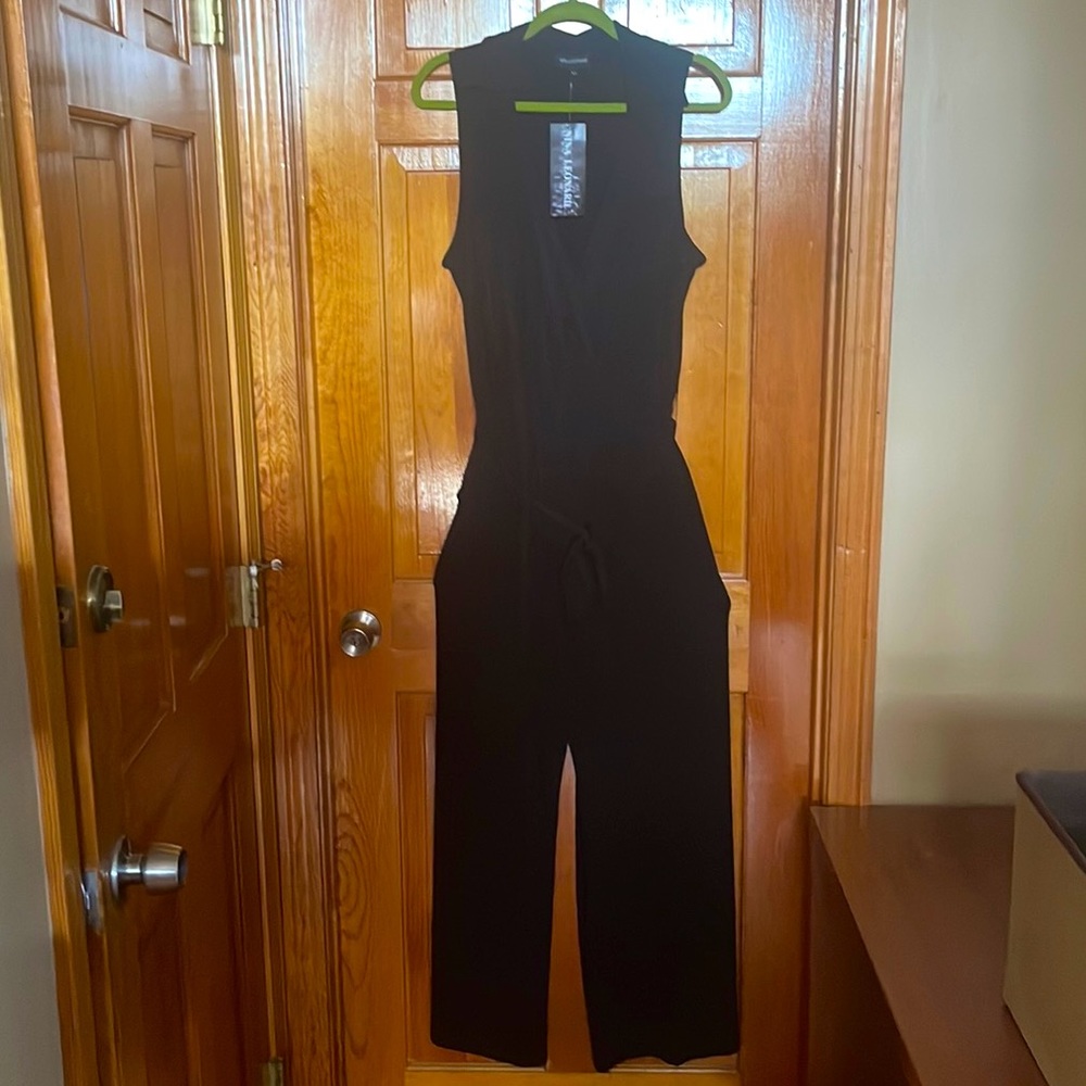 Nina Leonard, wide leg jumpsuit black XL